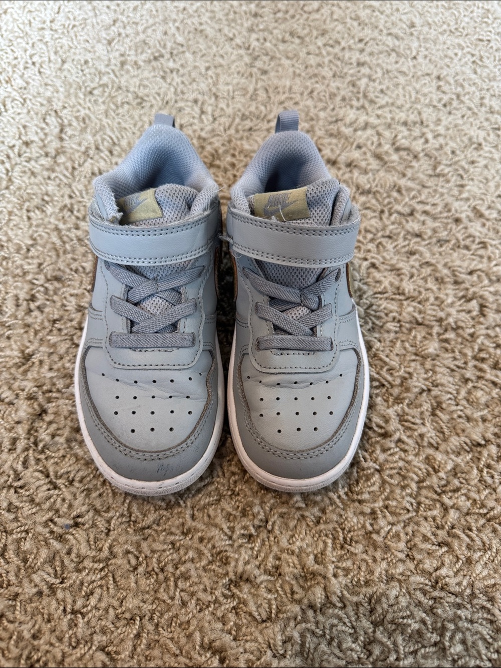 Nike Kids All Day Play Lightweight Gray Sneakers with Hook-and-Loop Strap